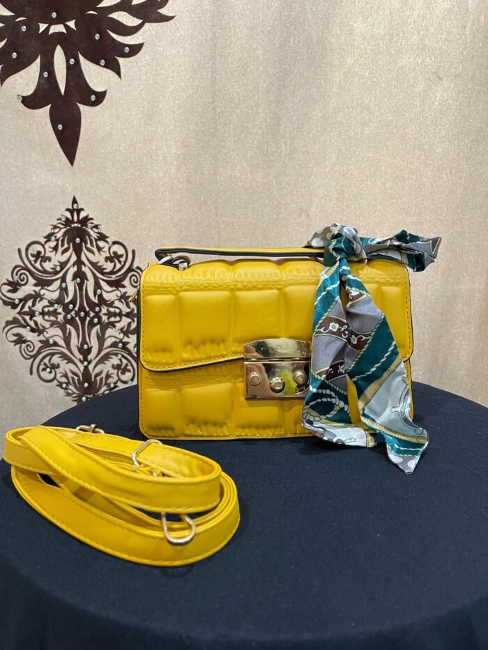 Yellow shoulder bag